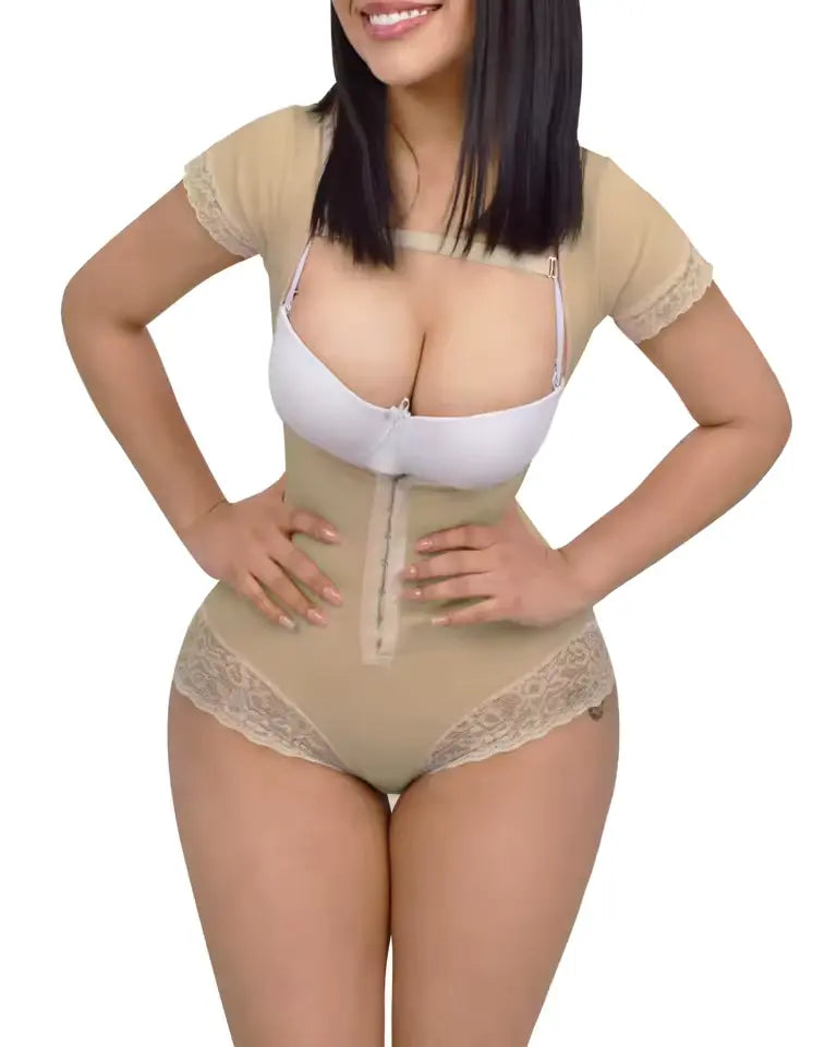 CurvyNest™ Short Sleeve Girdle Open-Chested
